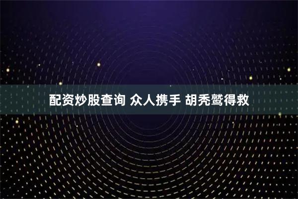 配资炒股查询 众人携手 胡秃鹫得救
